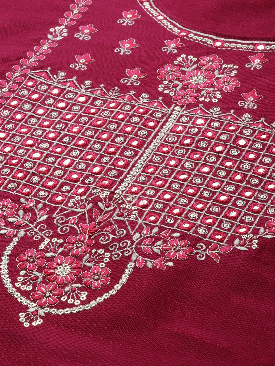 South Cotton Kurta Set With Pants and Dupatta For Women