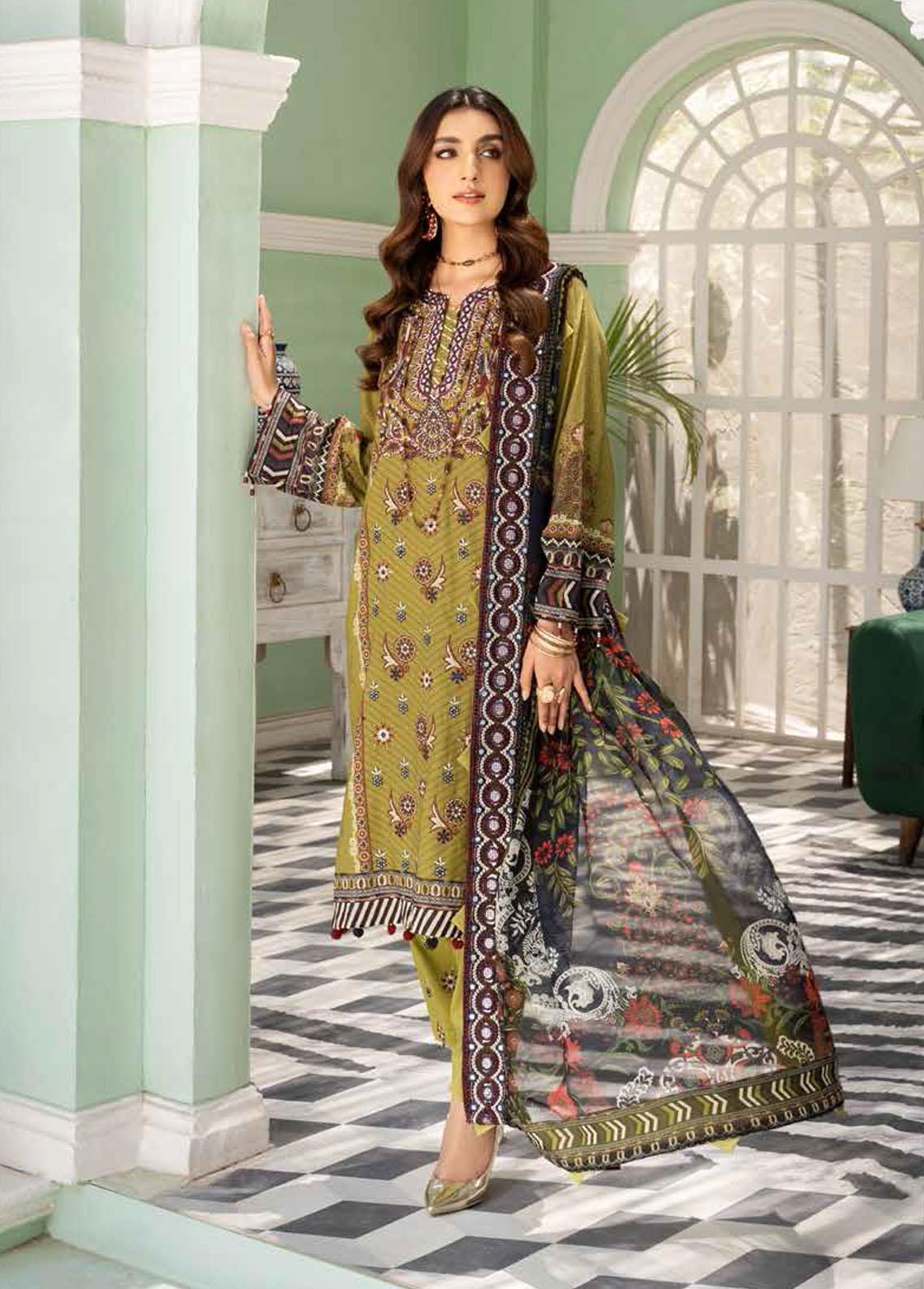 Tehzeeb By Riaz Arts Embroidered Lawn Suits Unstitched