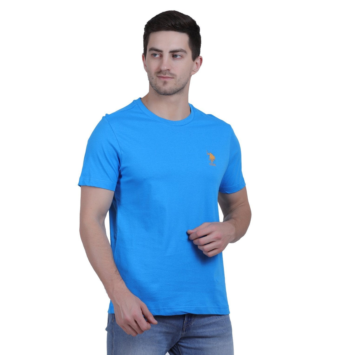 U.S. Polo Assn. Cotton Casual Blue T-shirt For Men