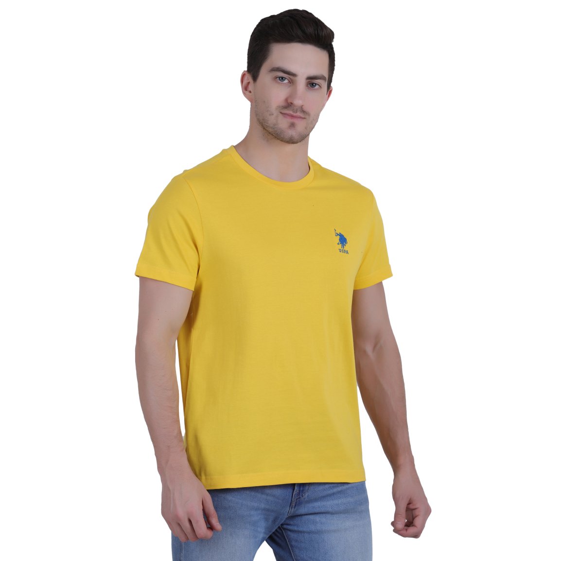 U.S. Polo Assn. Cotton Casual Yellow T-shirt For Men
