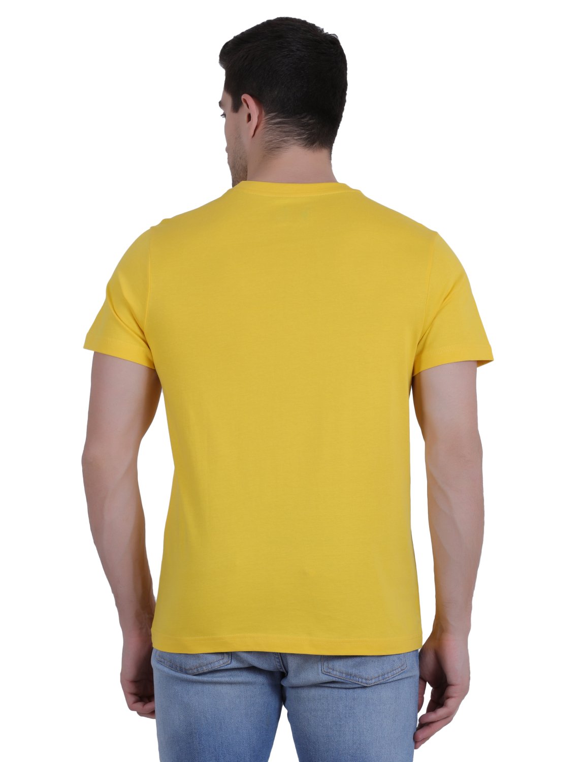 U.S. Polo Assn. Cotton Casual Yellow T-shirt For Men - Stilento