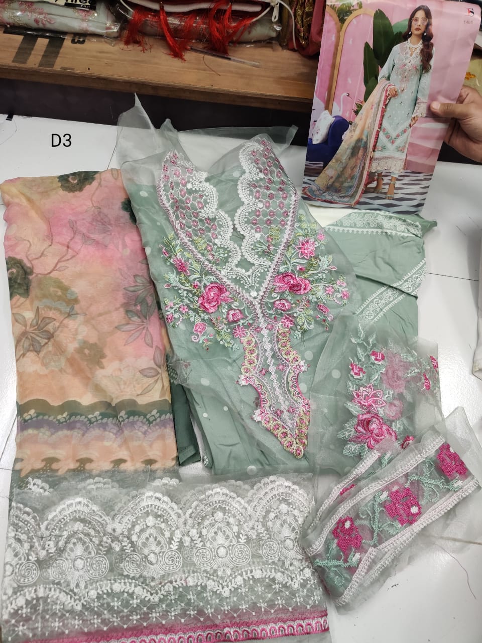 Unstitched Cotton Pakistani Style Suits Dress Material