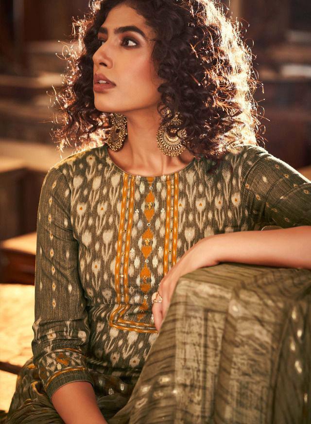 Unstitched Pashmina Winter Salwar Suit Set for Women