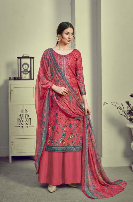 Unstitched Woman Cotton Embroidery Suits Dress Material