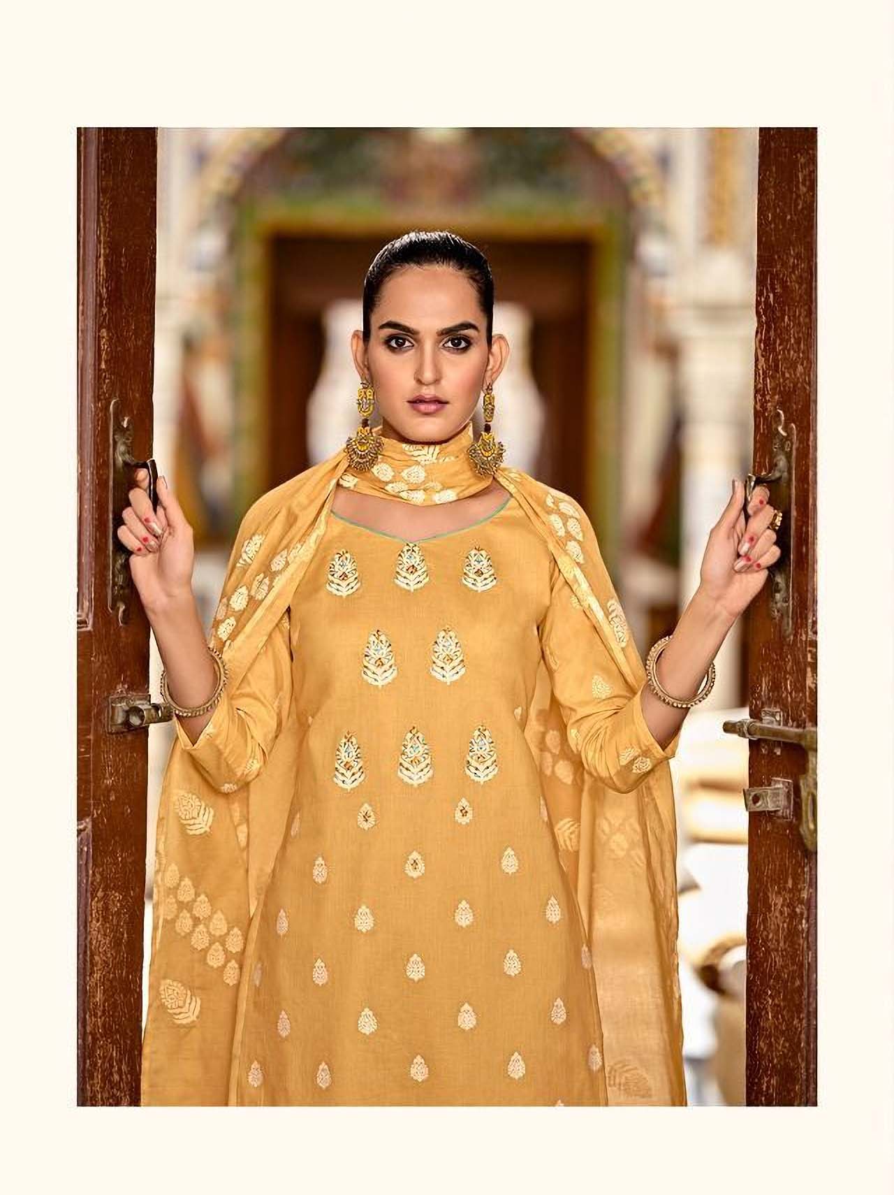 Women's Unstitched Pure Cotton Suit Material with Embroidery