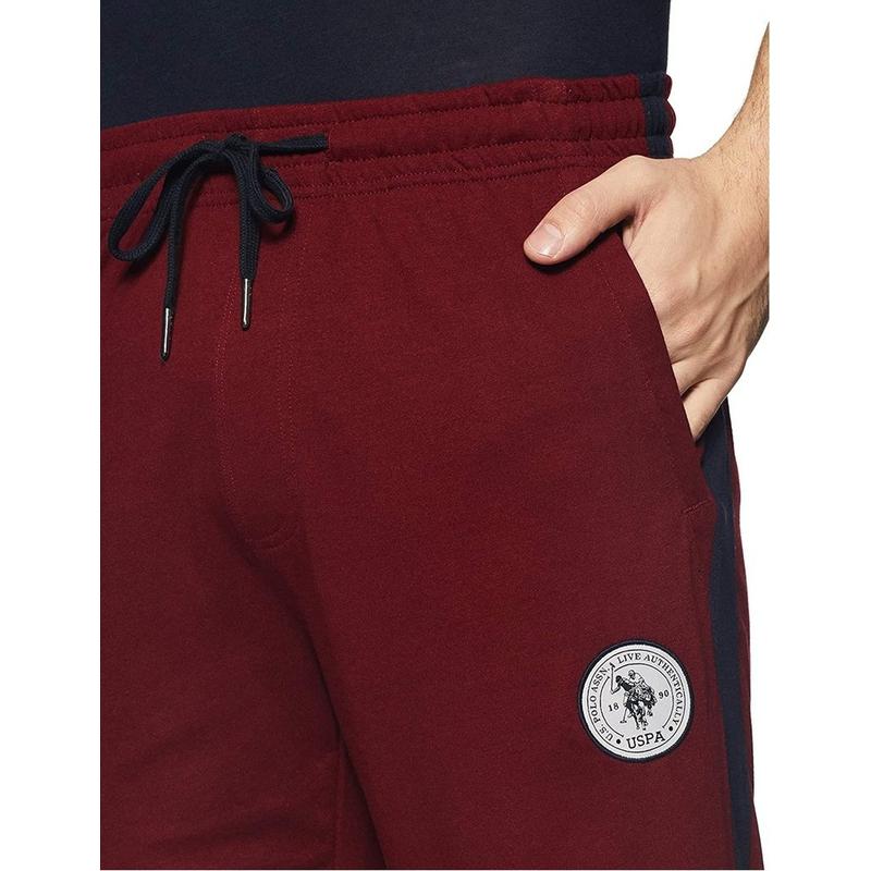 US Polo Assn. Men Cotton Red Lounge Bottom Pajamas Track Pants
