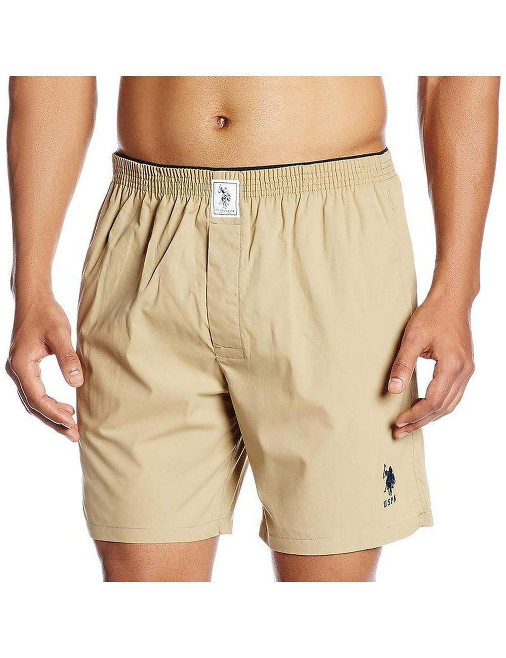 US Polo Brown Cotton Boxer Shorts for Men