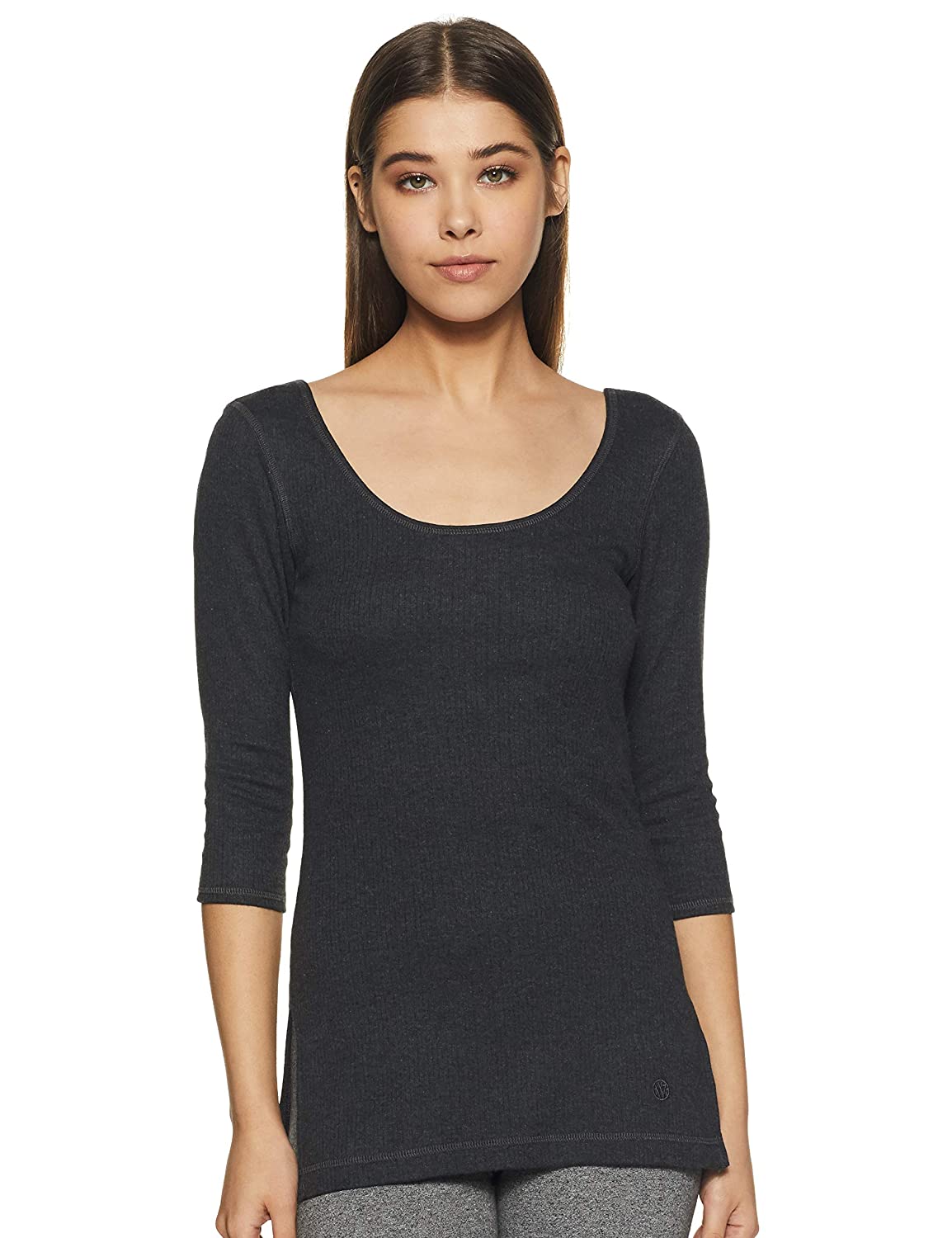 Van Heusen Black Cotton Thermal Warmer Winter Wear Top for Ladies