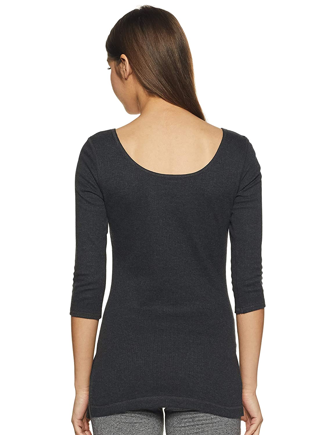 Van Heusen Black Cotton Thermal Warmer Winter Wear Top for Ladies