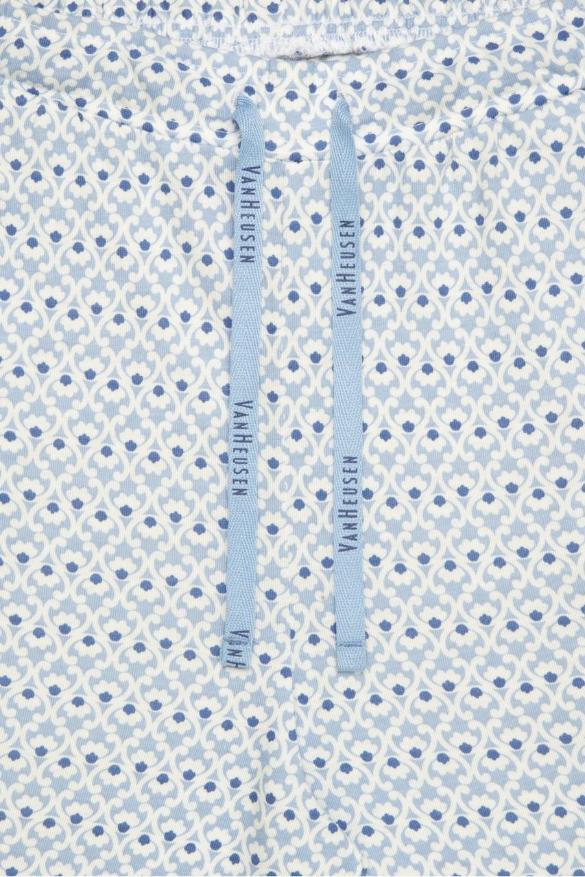 Van Heusen Women's Blue printed cotton pyjamas with pockets