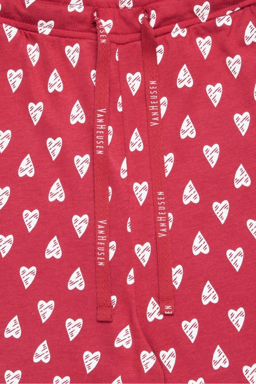 Van Heusen Women's Red printed cotton pyjamas with pockets