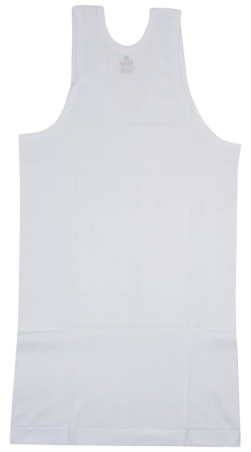 Viking Men's Round Neck White Cotton Vests (Pack of 5)
