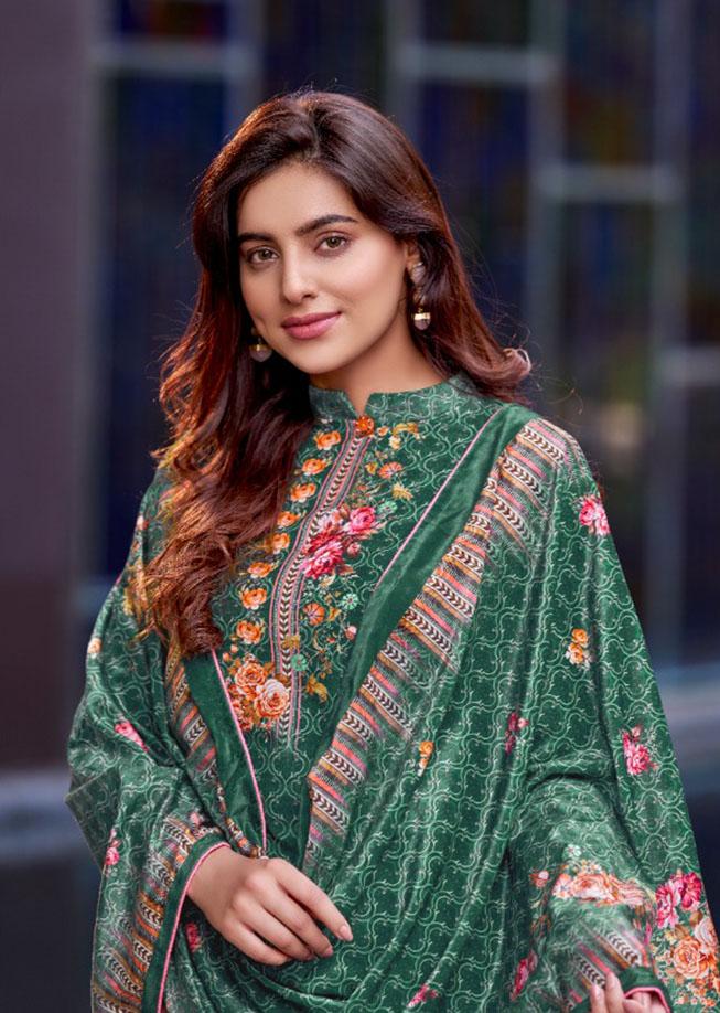 Viscose Velvet Pashmina Winter Unstitched Suit Material