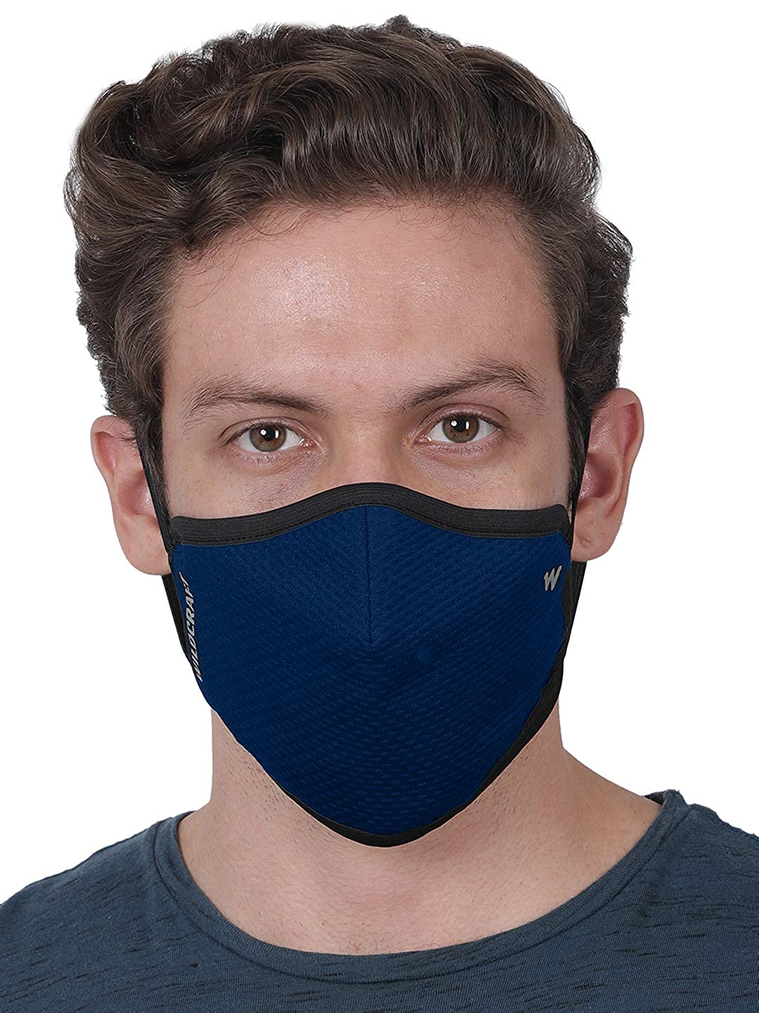 Wildcraft Reusable Super mask W95 Blue Mask for Men and Women (Pack of 5)