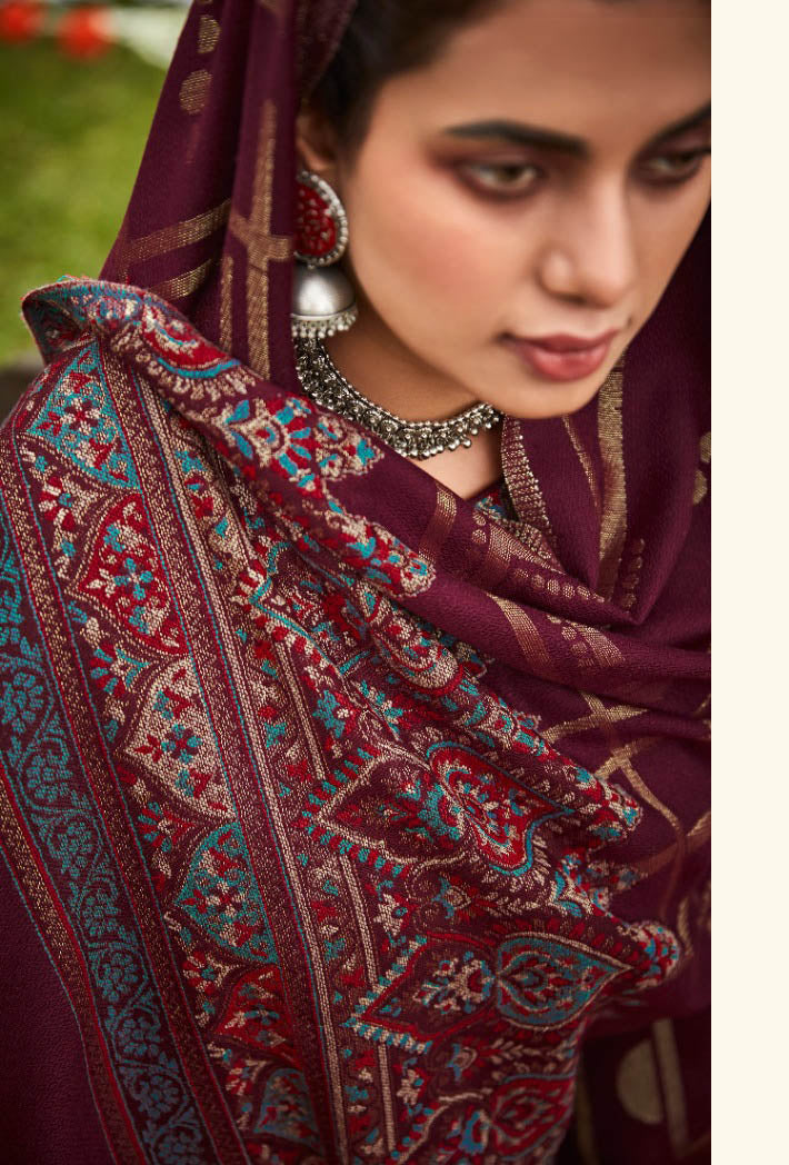 Belliza Wool Pashmina Kani Unstitched Winter Suits