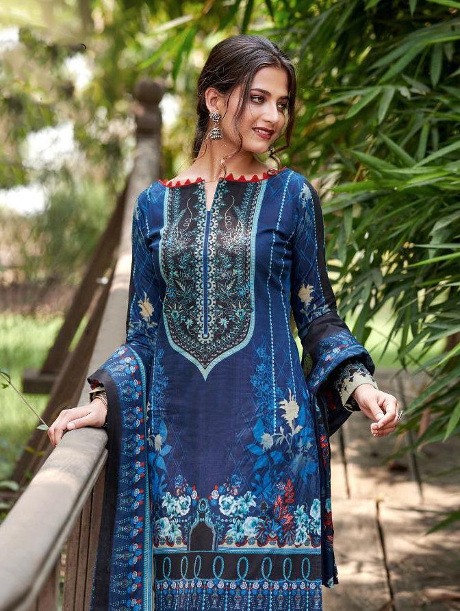 Women's Blue Pakistani suits Karachi Dress Material