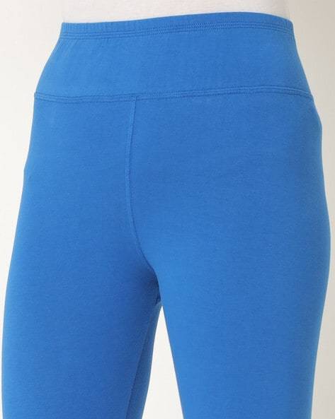 Women's Cotton Ultra Legging with Wide Waistband Blue
