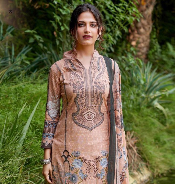 Women's Peach Color Pakistani suits Karachi Dress Material