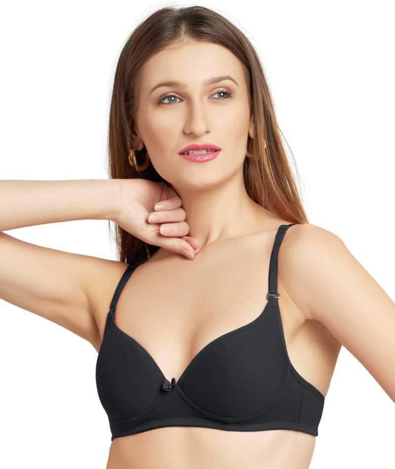 Women's Pre Shaped Strapless Lightly Padded Black Bra