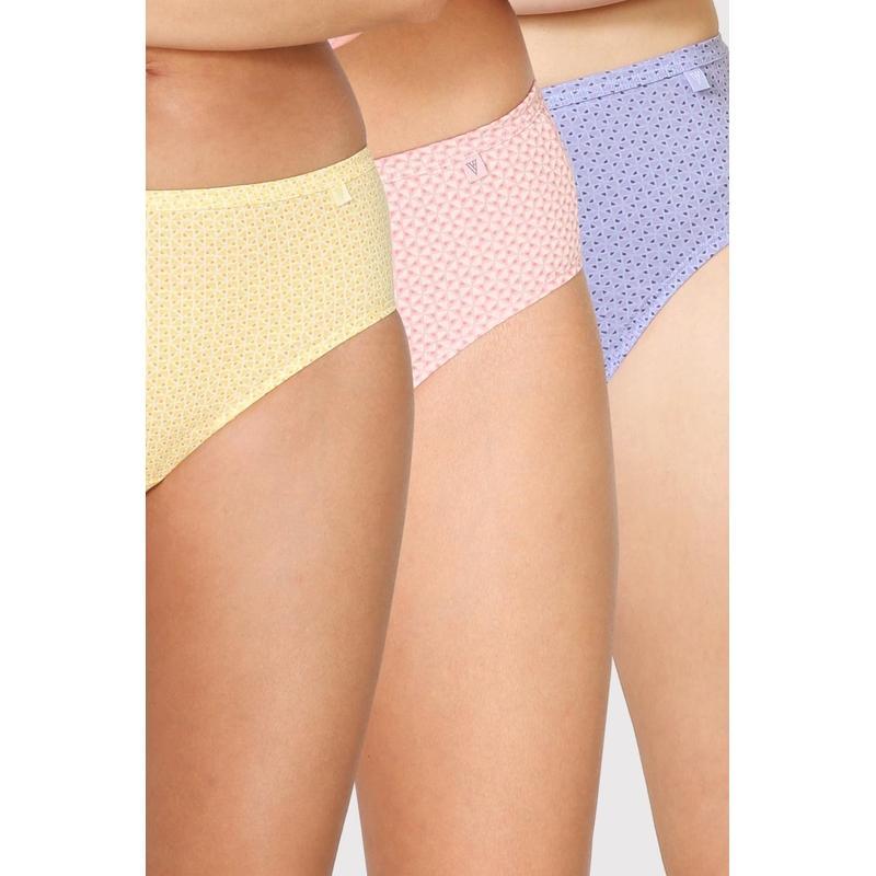 Women's Printed Anti-Bacterial Hipster Panties (Pack of 3)