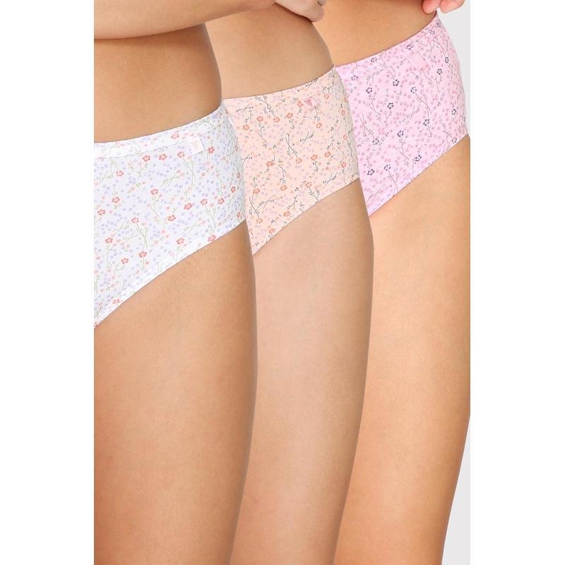 Women's Printed Anti-Bacterial Hipster Panties (Pack of 3)