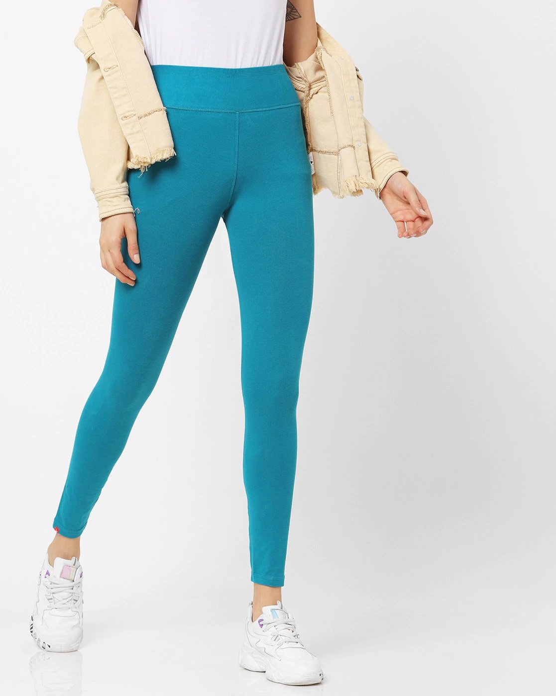 Women's Skimmer Cotton Stretch Shapewear Legging Teal Blue – Stilento