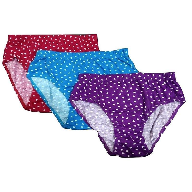 Zoom reveira Women's Multi-Color Cotton Brief Hipster Panty (Pack of 3)
