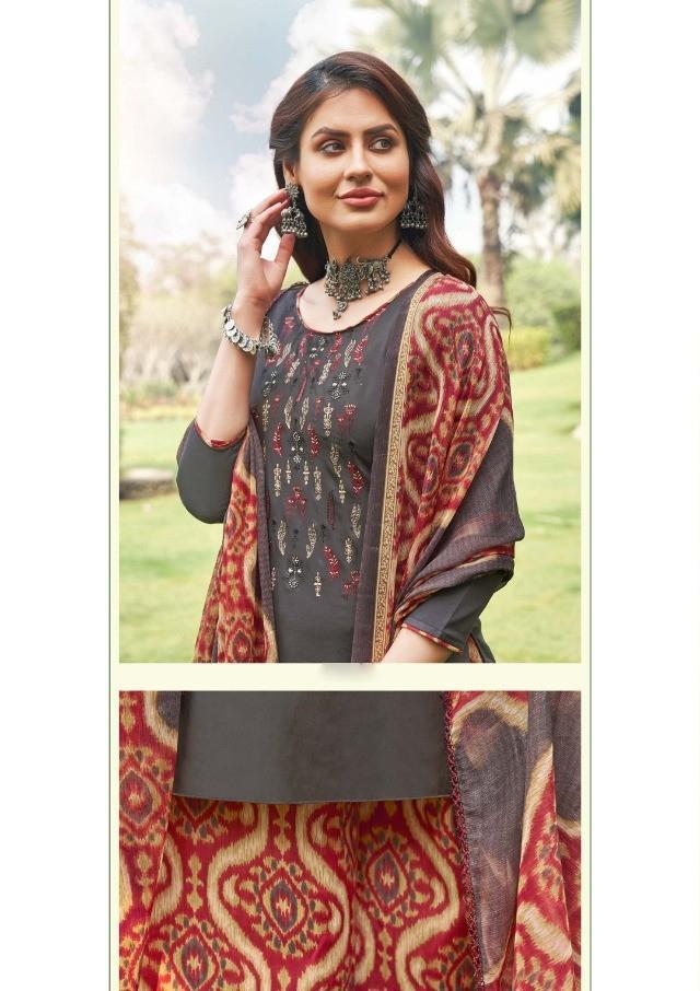 Zulfat Designer Women Unstitched cotton salwar Kameez suits