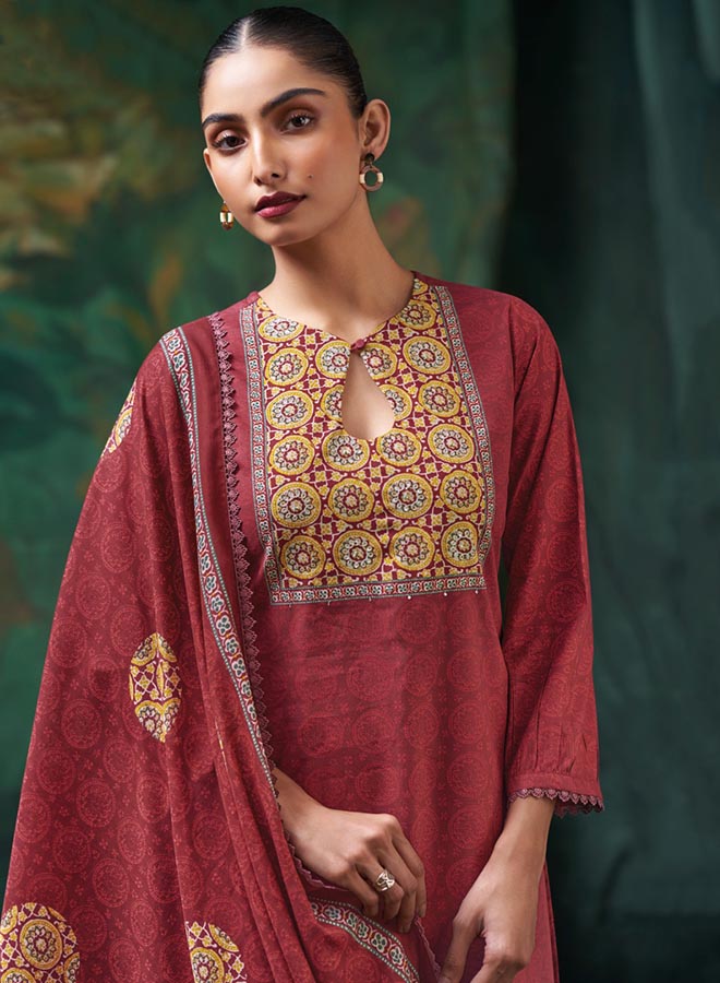 Indian Ethnic Cotton Dress Material for Women