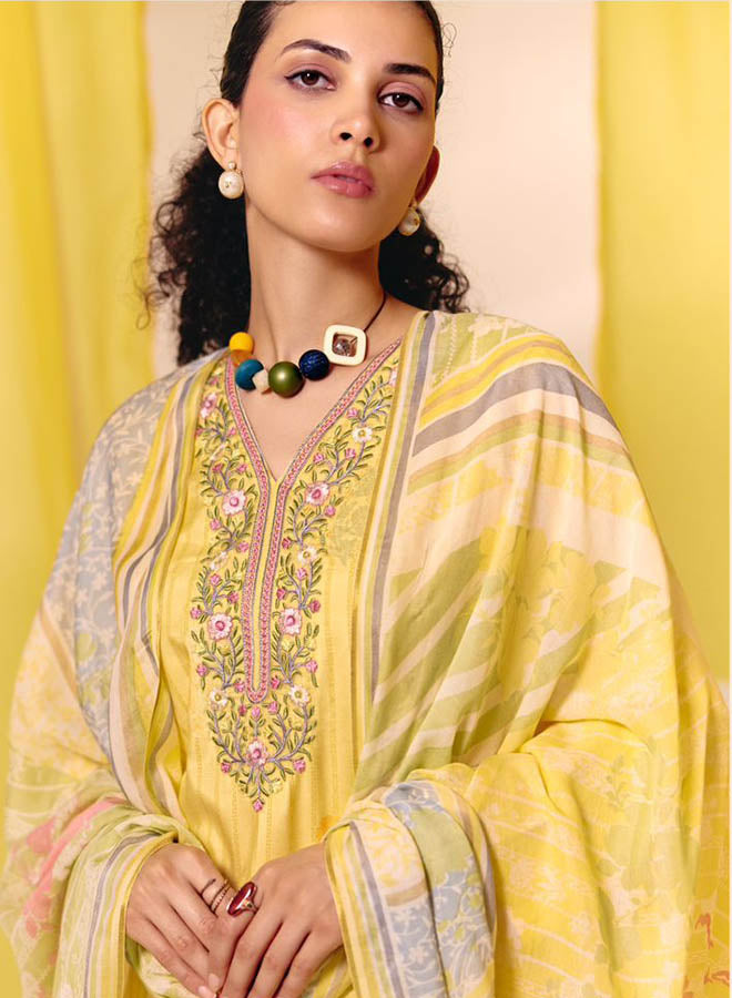 muslin unstitched suit for women