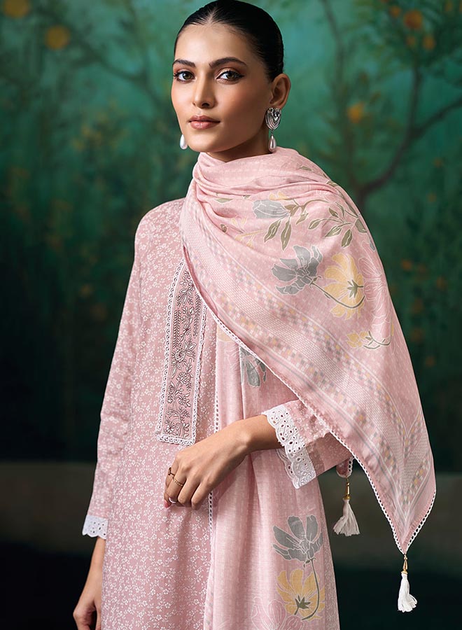 Pure Cotton Unstitched Suit Dress Material for Women