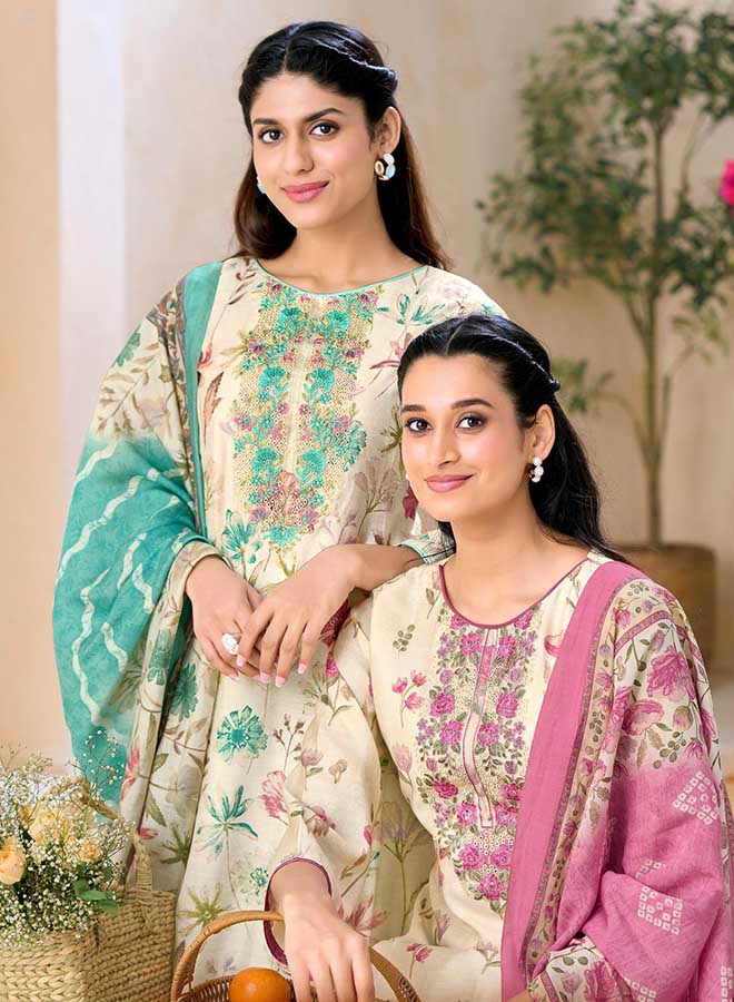 Embroidered Unstitched Suit Fabric