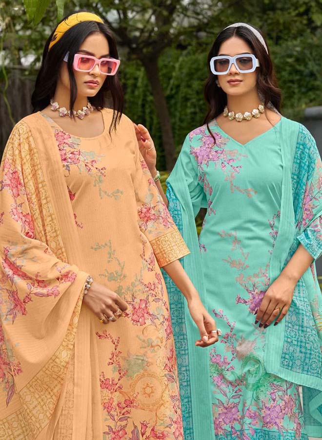 pure cotton dress materials for ladies