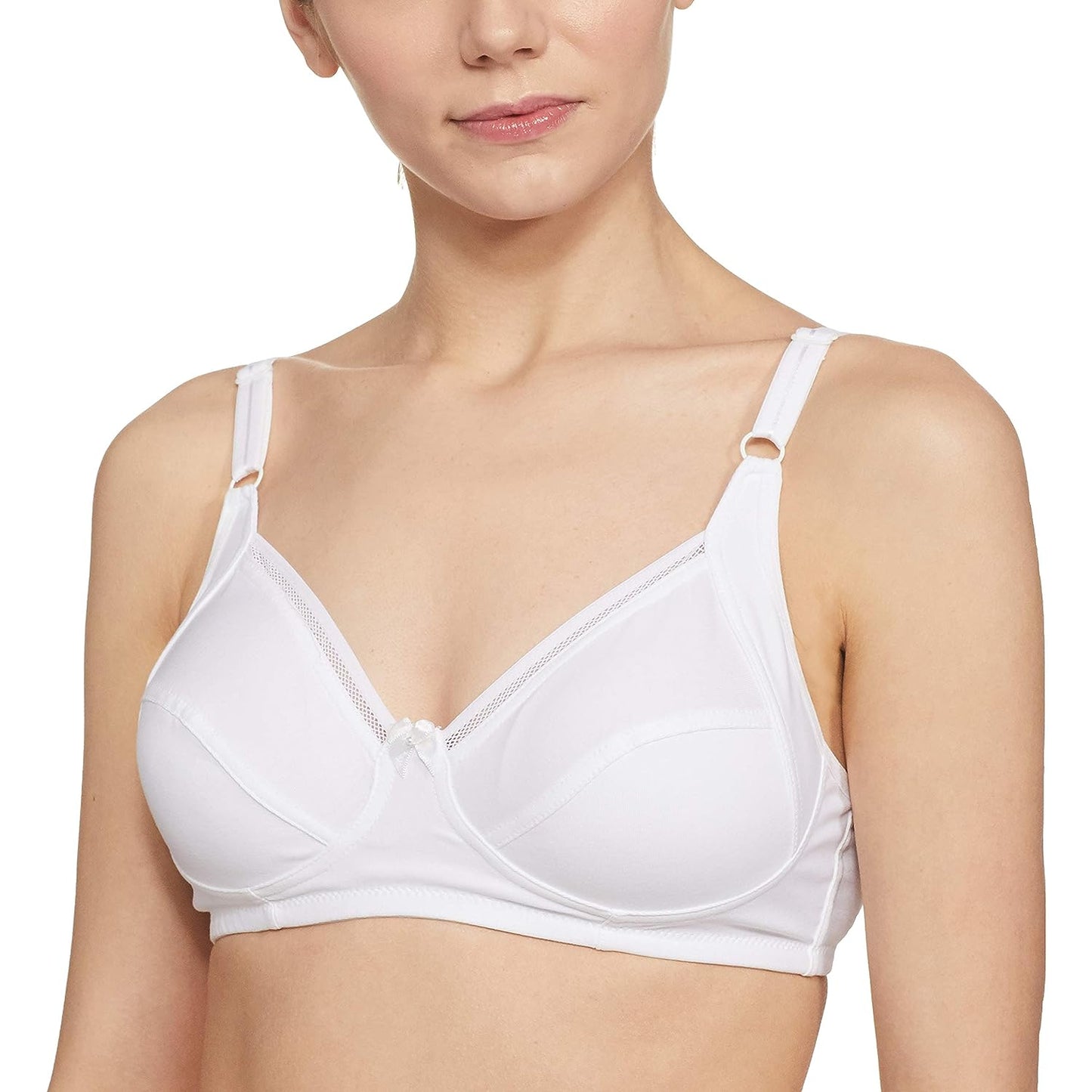 Lovable Pure Cotton All Day Long White Cotton Bra for Women
