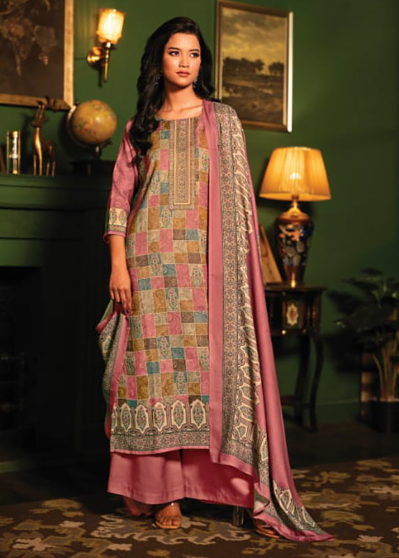 Rivaa Unstitched Cotton Satin Suit Dress Material for Women Rivaa