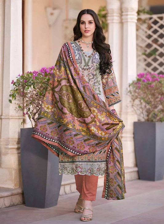 Pure Cotton Pakistani Print Unstitched Suit Dress Material for Women