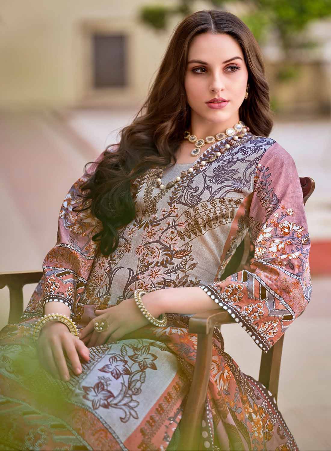 Pure Cotton Pakistani Print Unstitched Suit Dress Material for Women