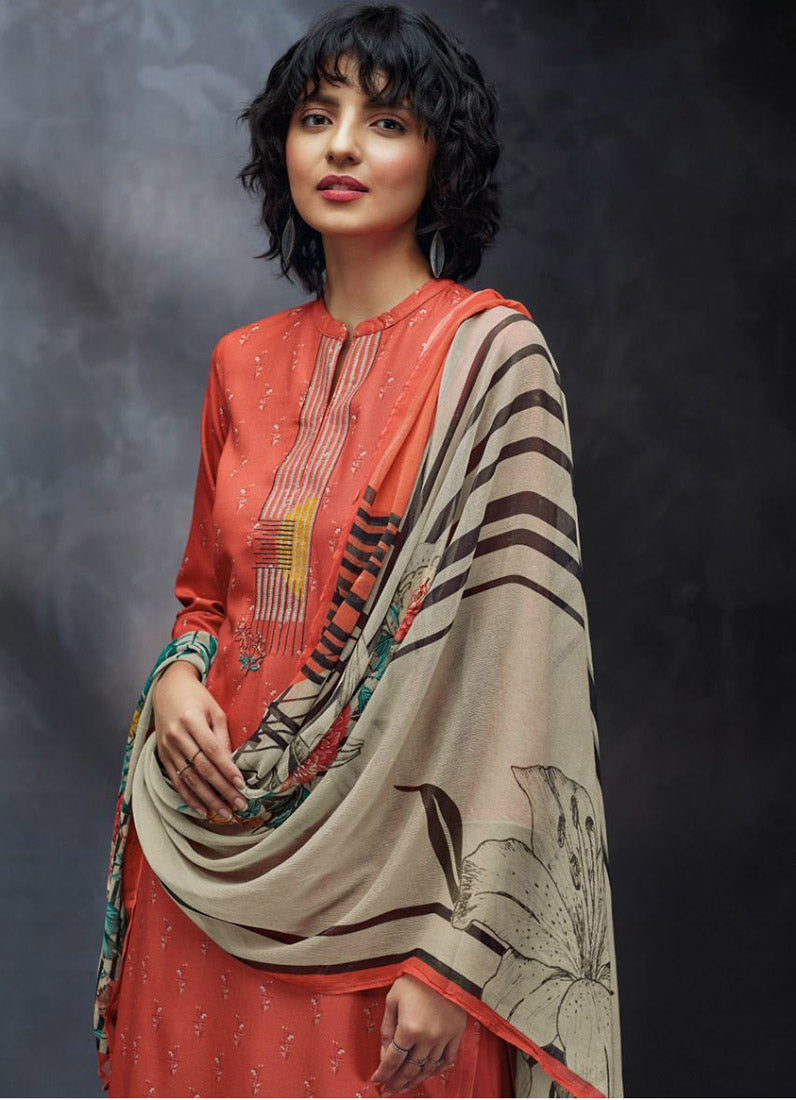Pashmina Embroidered Ganga Fashions Arshia S1207 Winter Collection, 2  Colors at Rs 1399/piece in New Delhi