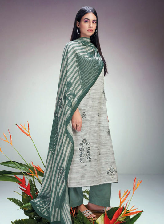 Ganga Unstitched Woven Cotton Salwar Suit Dress Material for Ladies Ganga