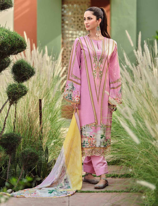 Sadhana Unstitched Women Cotton Suits Dress Material Lavender