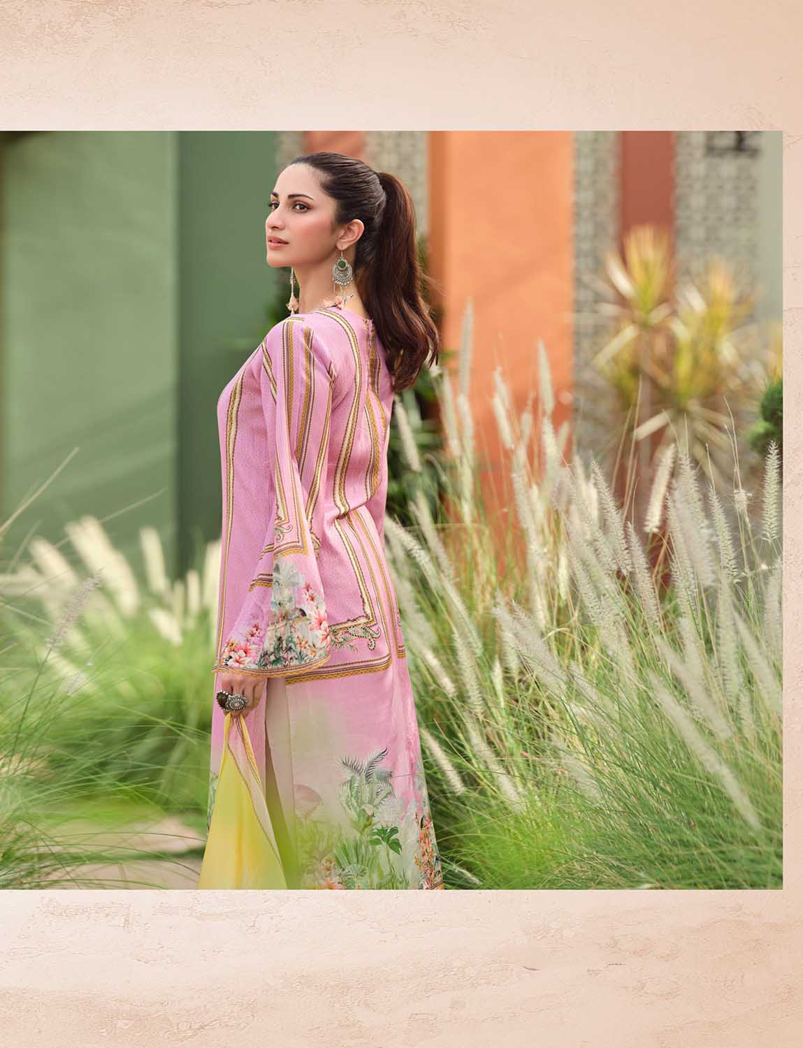 Sadhana Unstitched Women Cotton Suits Dress Material Lavender Sadhana