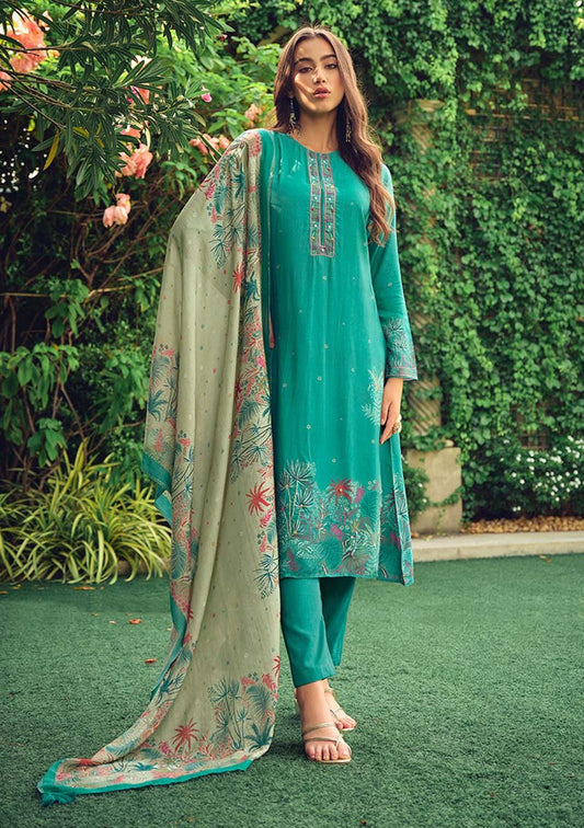 Muslin Silk Party Wear Unstitched Suit Dress Materials for Women