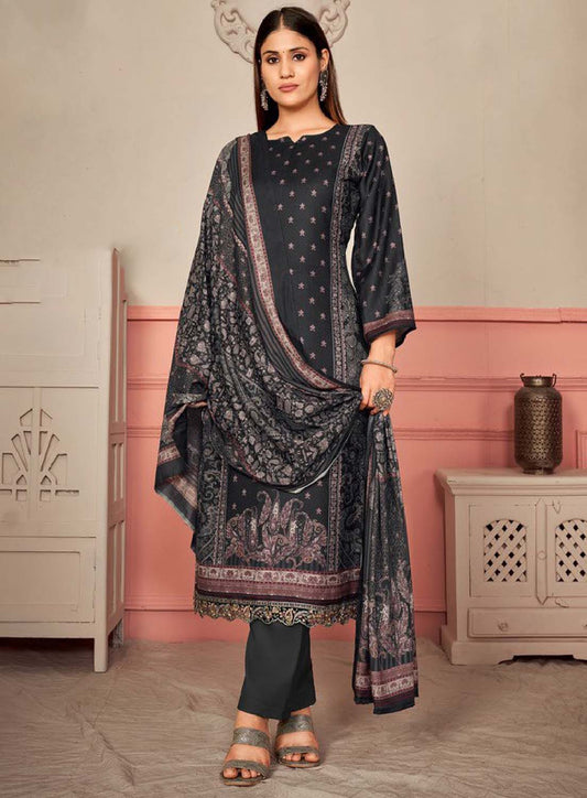 Buy Woolen Pashmina Unstitched Winter Ladies Suits Material Online –  Stilento