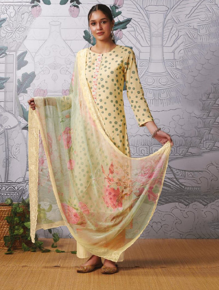 Pure Lawn Cotton Unstitched Salwar Suit Dress Material for Women