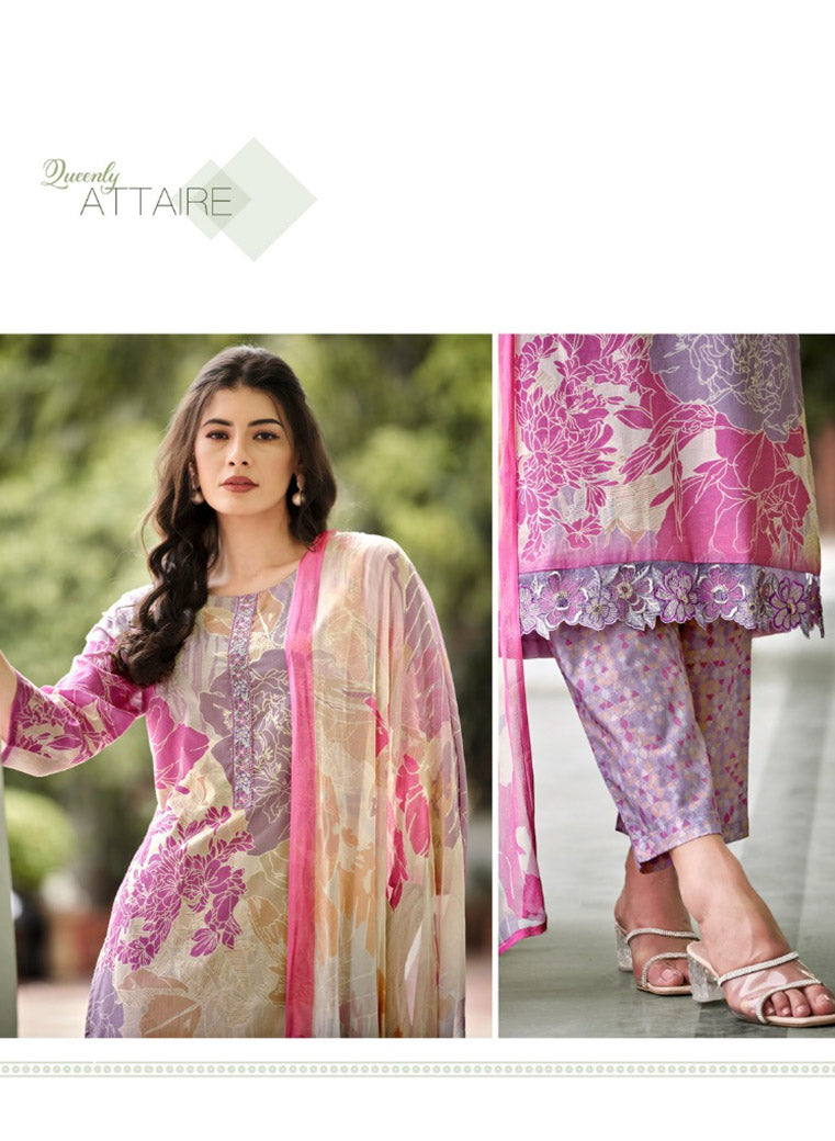 Fancy Pure Lawn Cotton Unstitched Suit Dress Material for Women