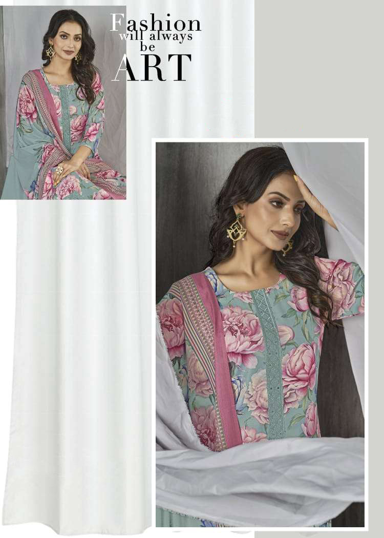 Rivaa Unstitched Pashmina Winter Suit Material Fabric for Women Rivaa