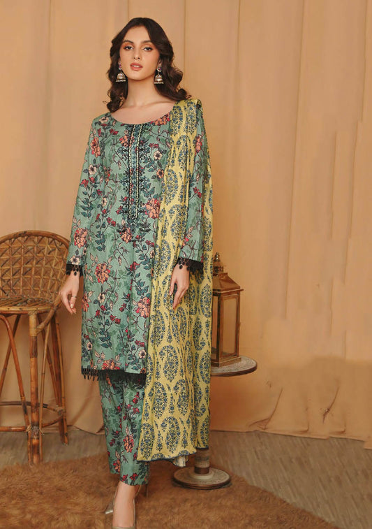 Embroidered Lawn Pakistani Suit by Zesh Textiles Unstitched S8