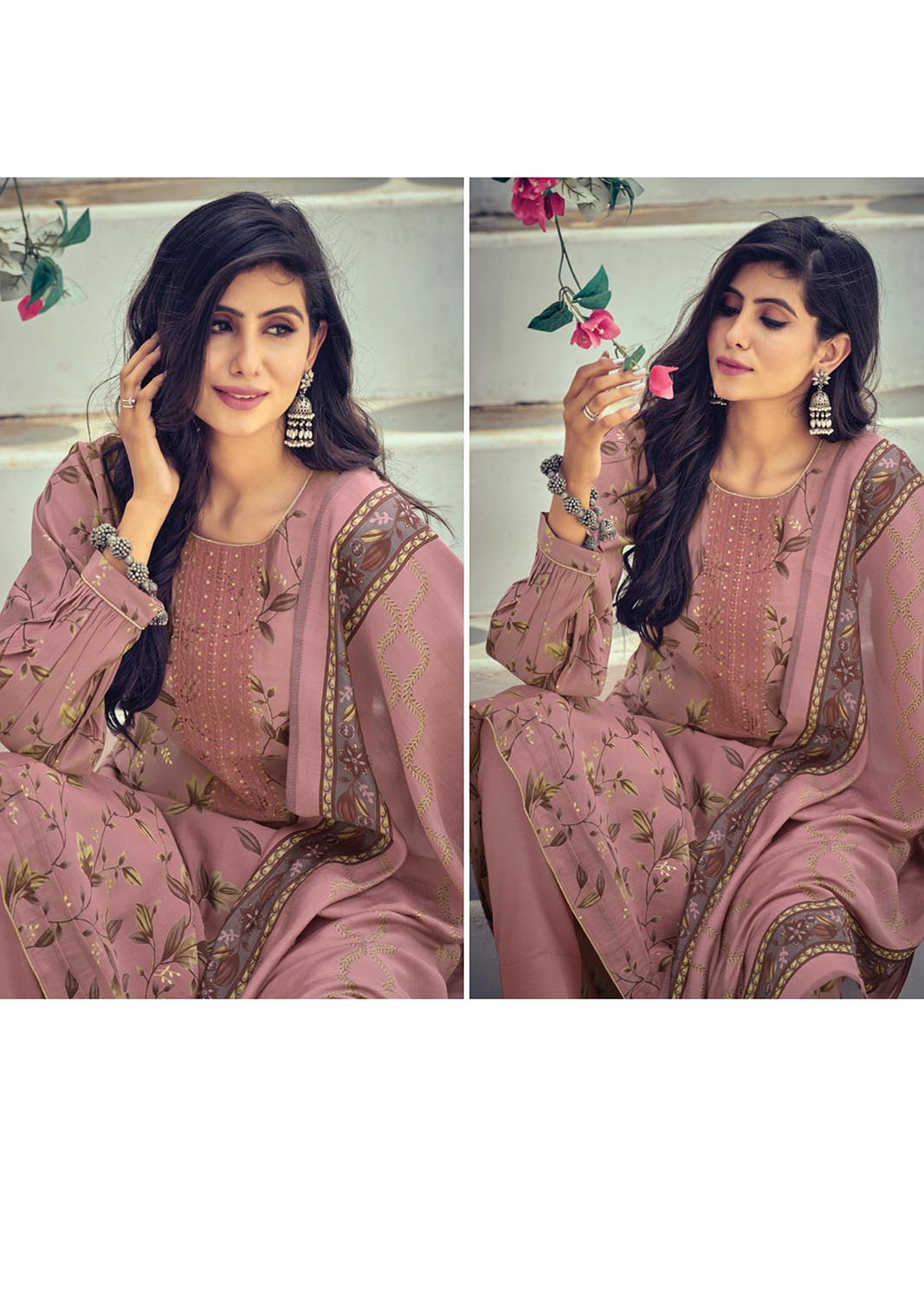 Latest Design Pure Muslin Party Wear Unstitched Women Salwar Suit