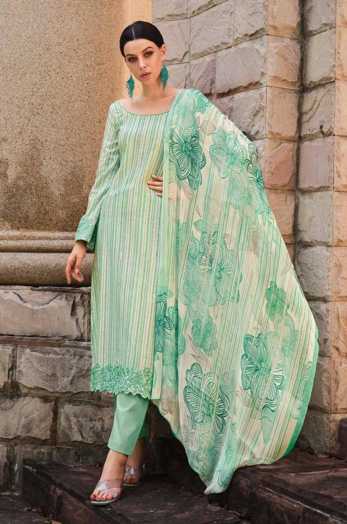 Yesfab Unstitched Cotton Women Salwar Suits Dress Material