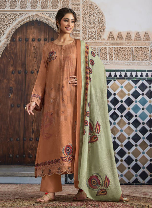 Sahiba Pure Cotton Satin Salwar Suit Dress Materials for Women Sudriti Sahiba